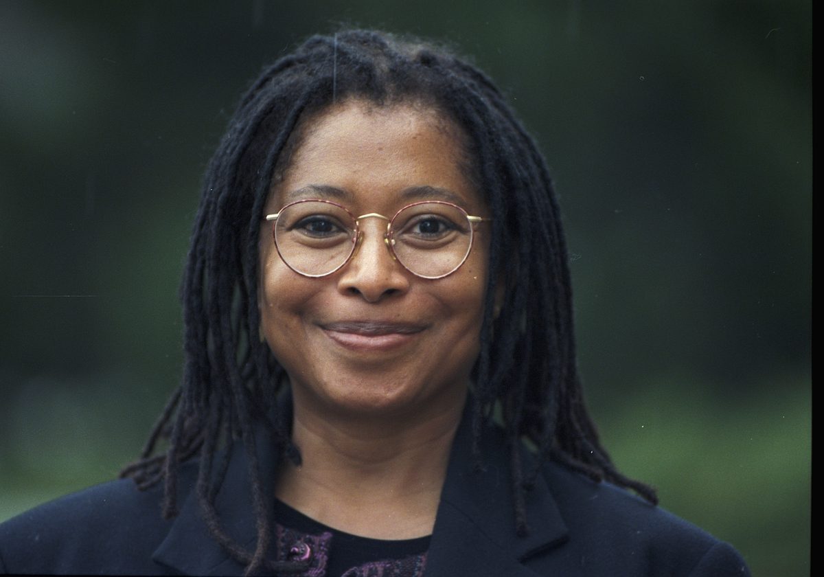 Portrait of American author, poet, and activist Alice Walker on the Michigan State University campus, East Lansing, April 31, 1998. [Douglas Elbinger/Getty Images]