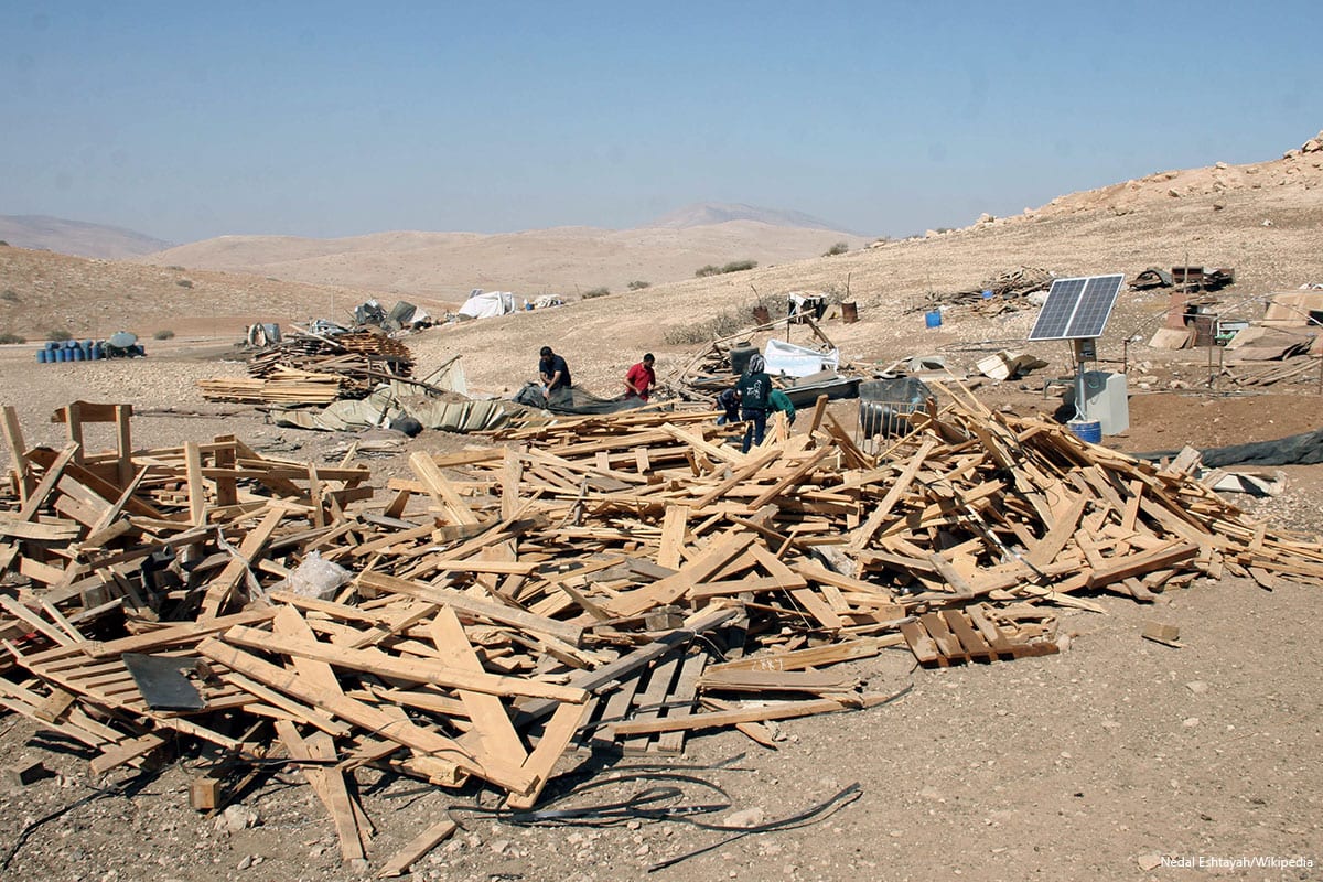 Israel demolished Palestinian home in northern Jordan Valley on September 16th 2016 [Nedal Eshtayah/Wikipedia]