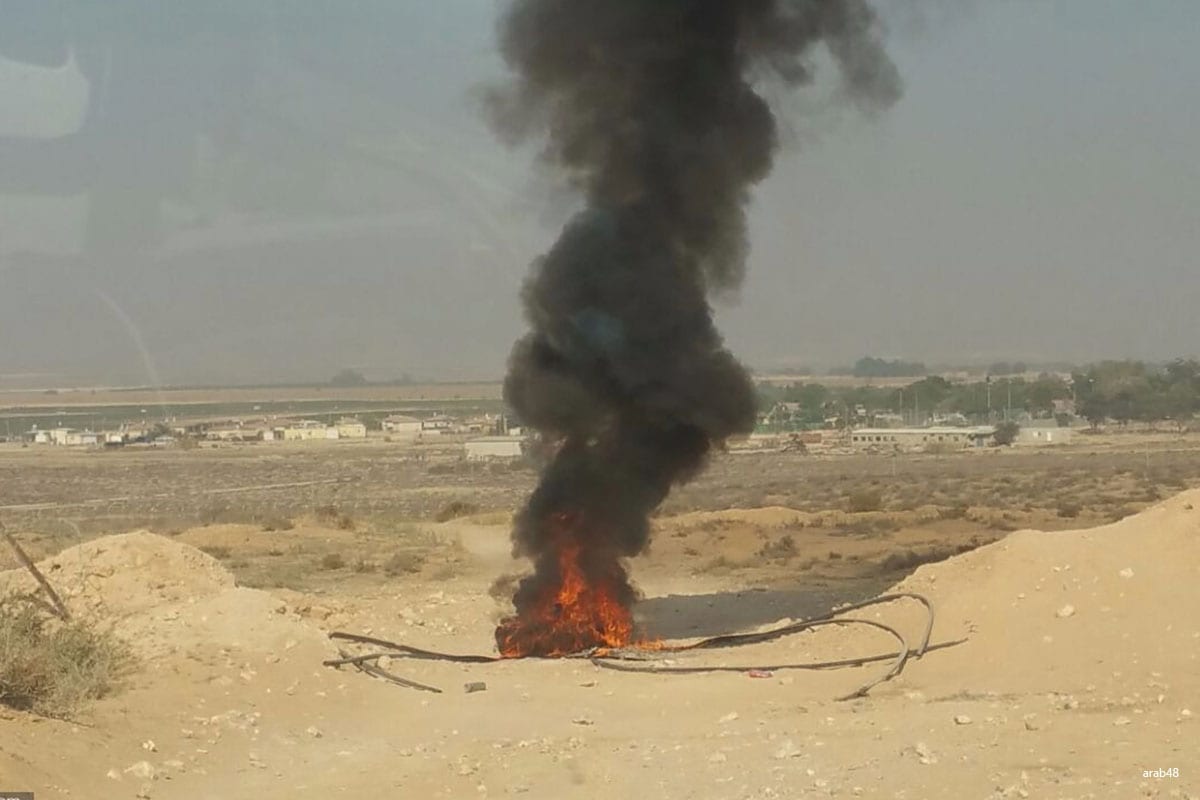 A view from the site after a house, belonging to Palestinian Bedouins ...