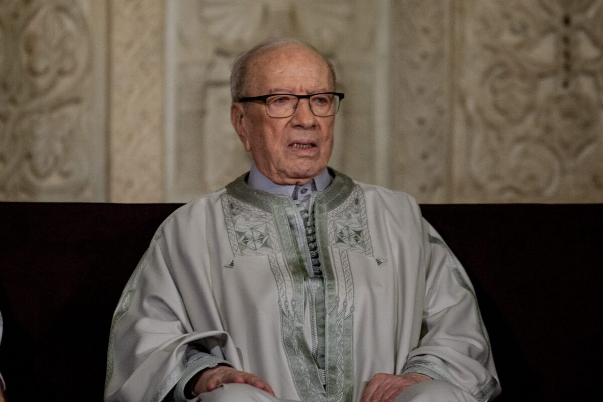 Image of Tunisian President Beji Caid Essebsi  in Kairouan, Tunisia on December 11, 2016. 
 (Amine Landoulsi - Anadolu Agency )