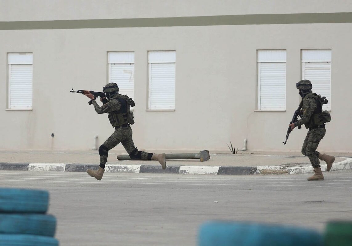 Image of Palestinian National Security Forces (NSF) in  West Bank [Issam Rimawi/ Anadolu Agency]