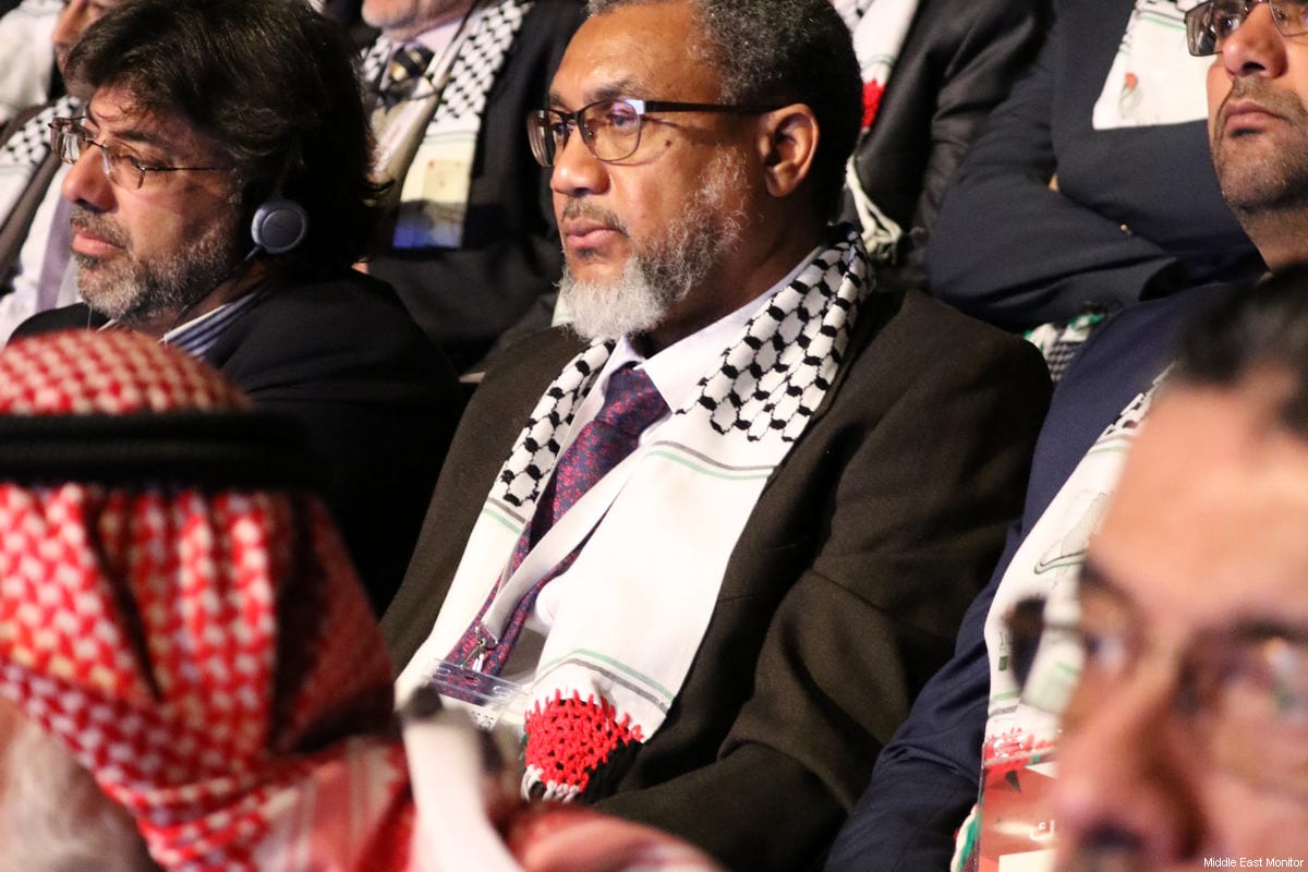 MEMO's Dr Daud Abdullah at the Palestinians Abroad conference in Istanbul, Turkey on February 25, 2017 [Middle East Monitor]
