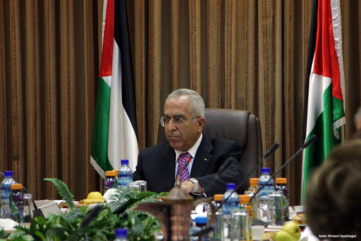 Image of former Palestinian Prime Minister Salam Fayyad [Issam Rimawi/Apaimages]