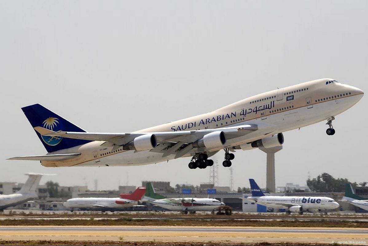 File photo of a Saudia airline's plane taking off [Asuspine/Wikipedia]