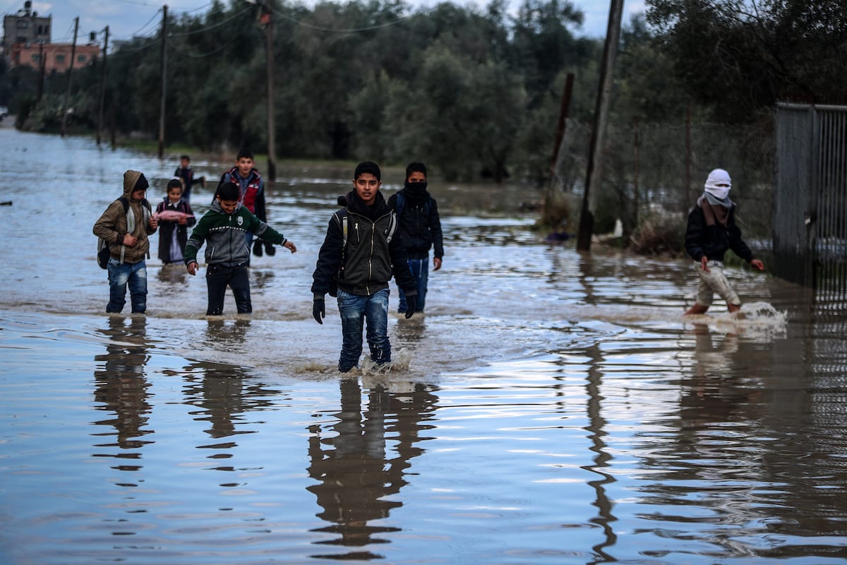 Heavy rain then a rainbow, in Gaza – Middle East Monitor