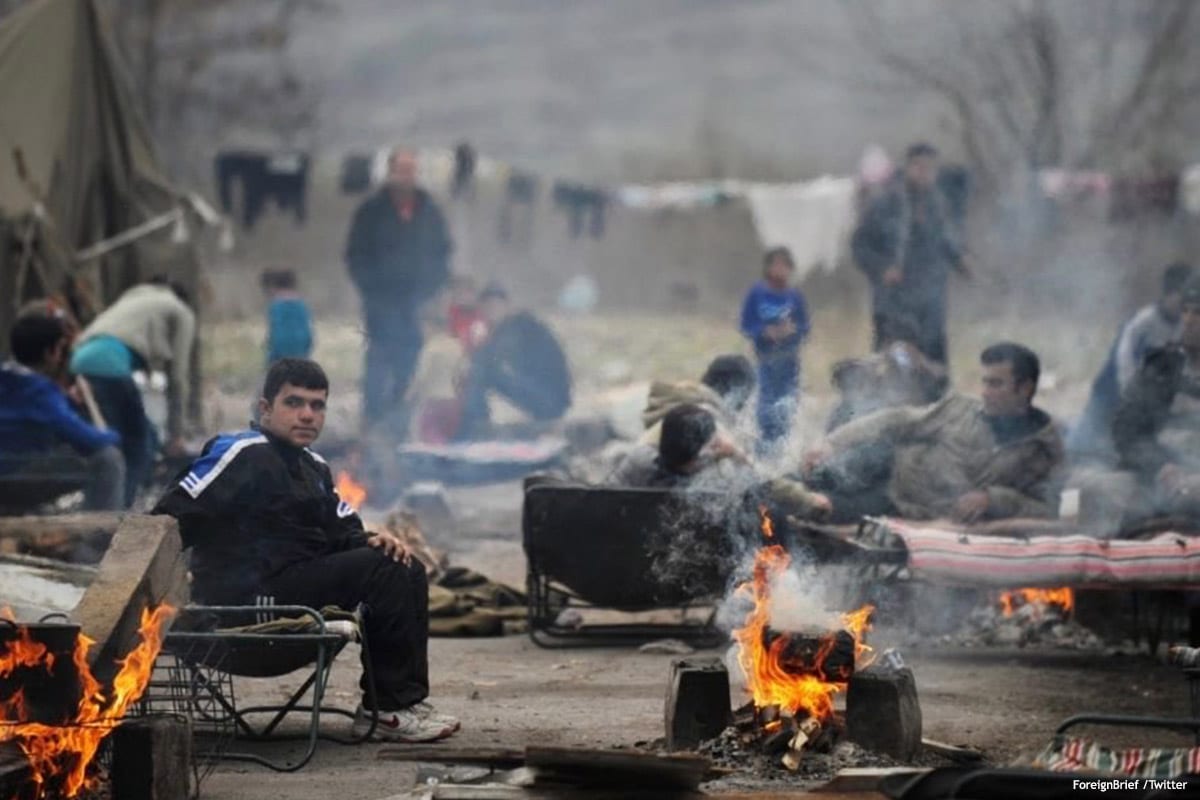 Image of refugees in Bulgaria [ForeignBrief /Twitter]