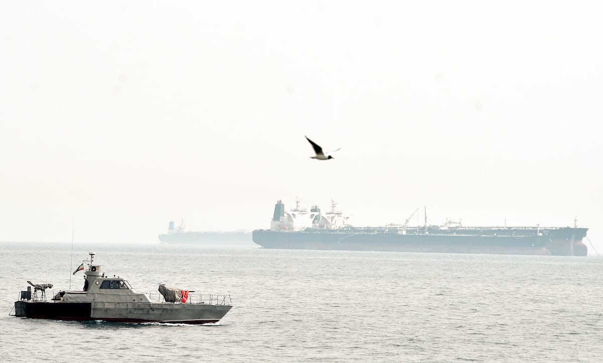 TEHRAN, IRAN – MARCH 12: A general view of the Port of Kharg Island Oil Terminal, in the Persian Gulf on March 12, 2017. Kharg Island Oil Terminal brings Iranian oil to the world market. The oil terminal is the world’s largest open oil terminal, with 95% of Iran’s crude oil exports coming through it. ( Fatemeh Bahrami – Anadolu Agency )