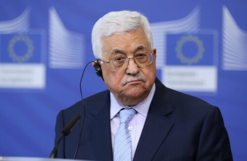 Palestinian President Mahmoud Abbas in Brussels, Belgium on March 27, 2017 [Dursun Aydemir/ Anadolu Agency]