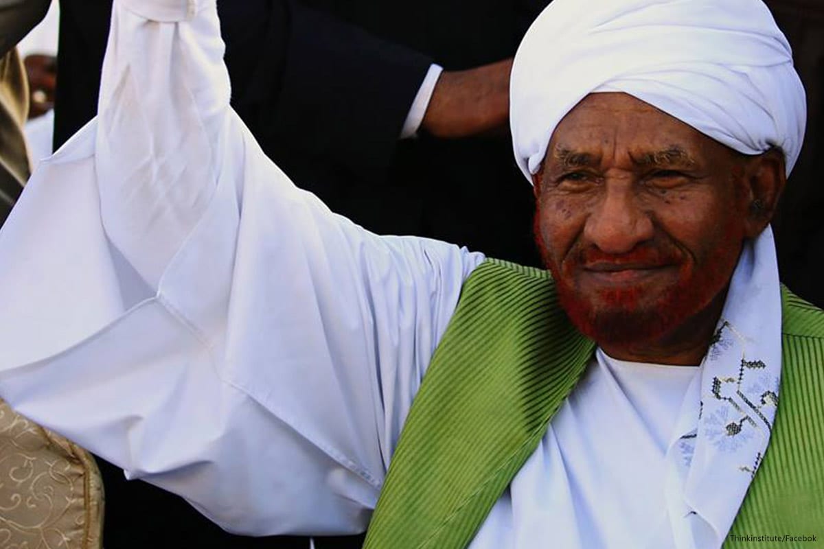 Image of former Sudanese Prime Minister and leader of the National Umma Party, Sadiq Al-Mahdi [Facebook]