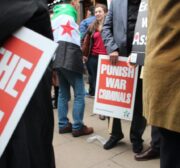 Londoners come out in solidarity with the Syrian people and their struggle against long-time ruler Bashar Al-Assad in London, March 18, 2017 [Mohammed Deghayes / Middle East Monitor]