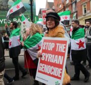Londoners come out in solidarity with the Syrian people and their struggle against long-time ruler Bashar Al-Assad in London, March 18, 2017 [Mohammed Deghayes / Middle East Monitor]