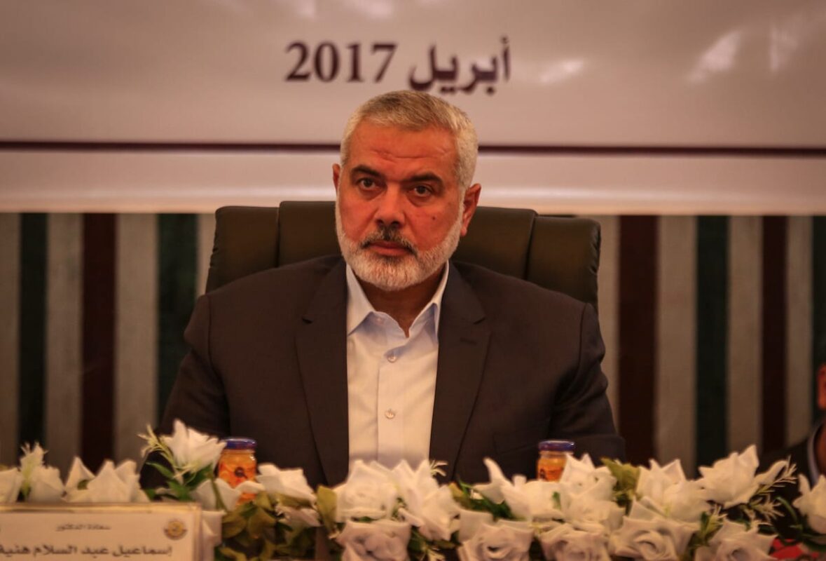 Ismail Haniyeh, Head of Hamas Political Bureau, on 10 April, 2017 [Ali Jadallah/Anadolu Agency]