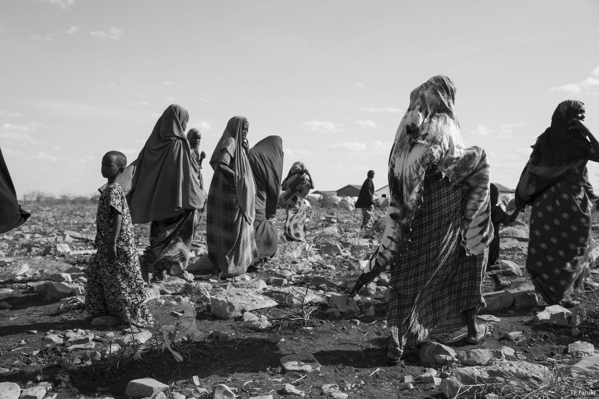 Somalian women walk in the small town if Baidoa Somalia [Ty Faruki]