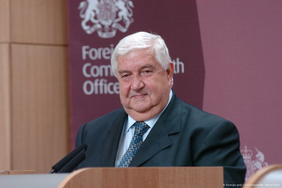 Image of Syrian Foreign Minister Walid Muallem [A Foreign and Commonwealth Office/Flickr]