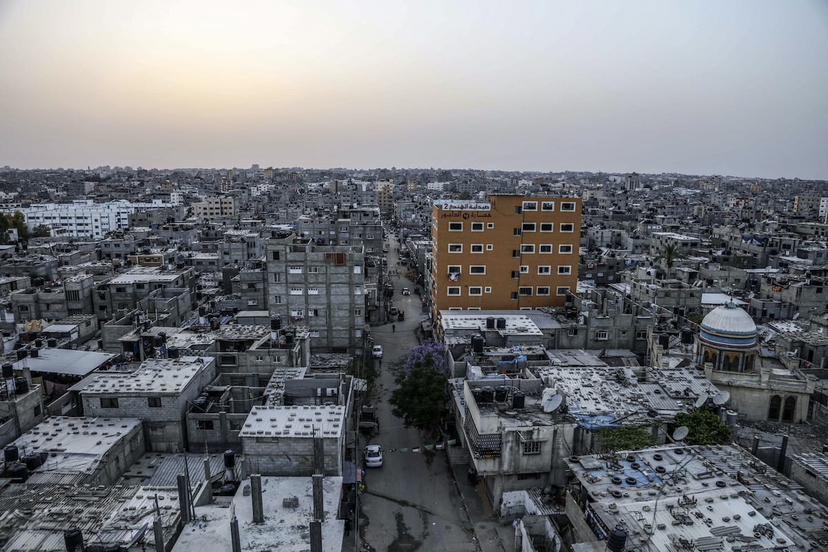 Al-Shati refugee camp, the place where displaced Palestinians took shelter after their exile from Palestine during the Nakba in 1948, is seen in Gaza City, Gaza on 15 May, 2017 [Ali Jadallah/Anadolu Agency]