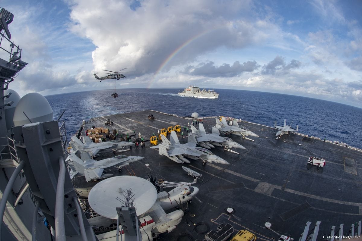 Image of US aircraft being transported on 2 February 2017 [US Pacific Fleet/Flickr]