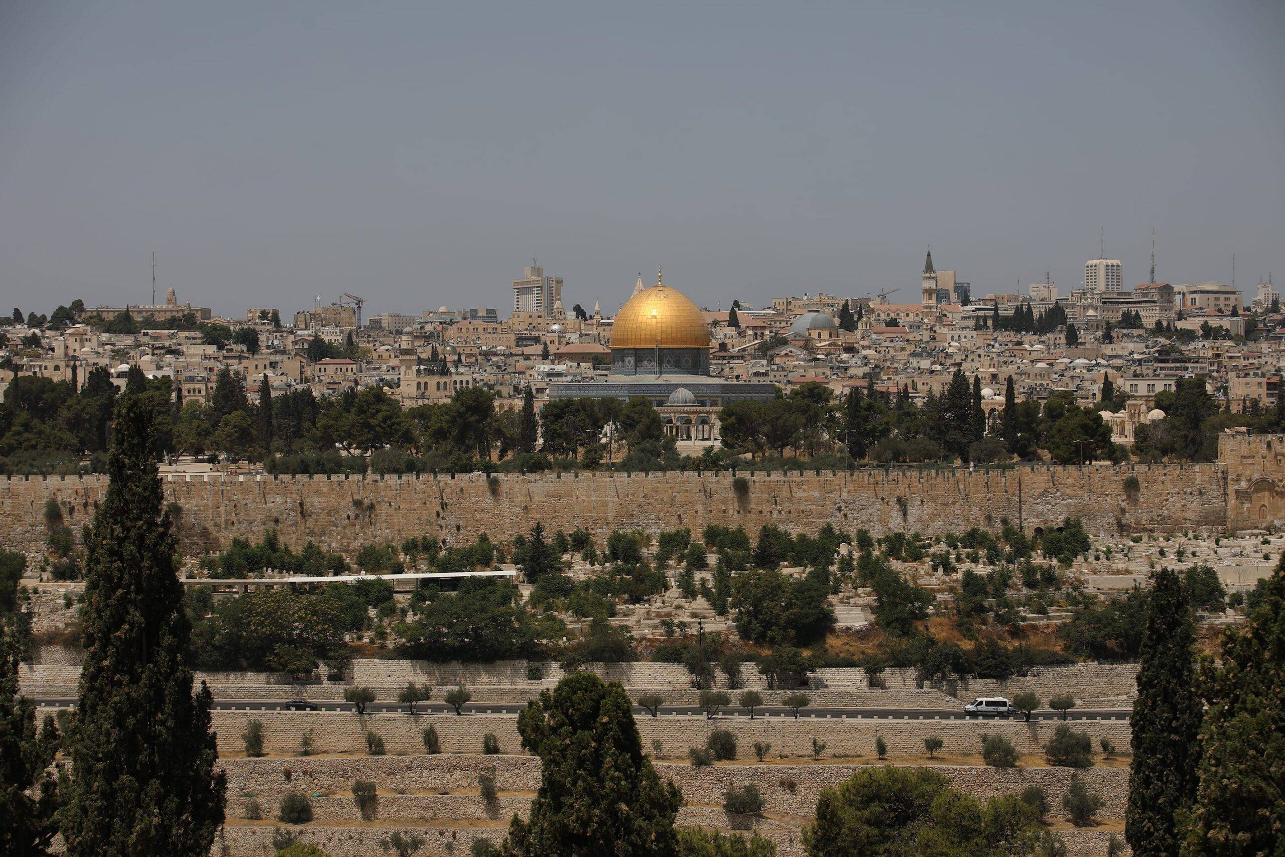 View of the Al-Aqsa Mosque Compound in Jerusalem on 23 July 2017 [Mostafa Alkharouf/Anadolu Agency]