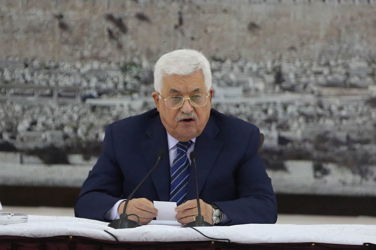 Palestinian President Mahmoud Abbas in Ramallah, West Bank on 25 July 2017 [Issam Rimawi/Anadolu Agency]