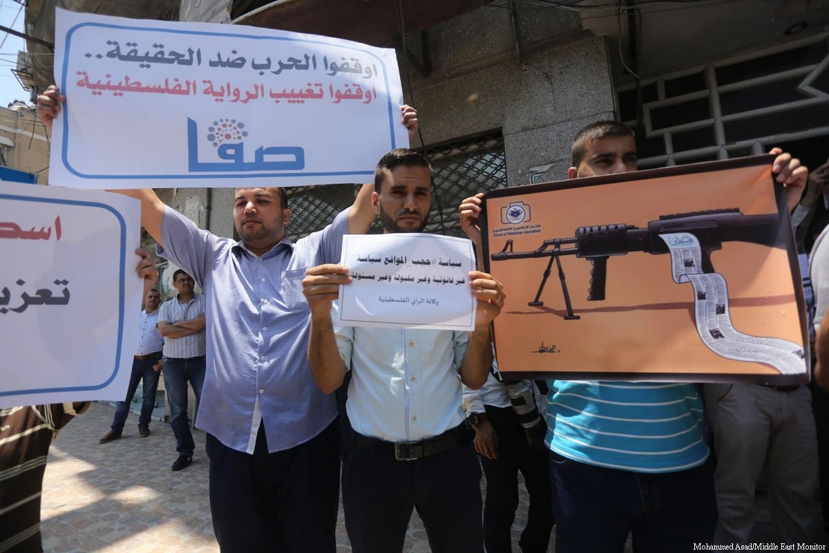 Gazan journalists against censorship Middle East Monitor