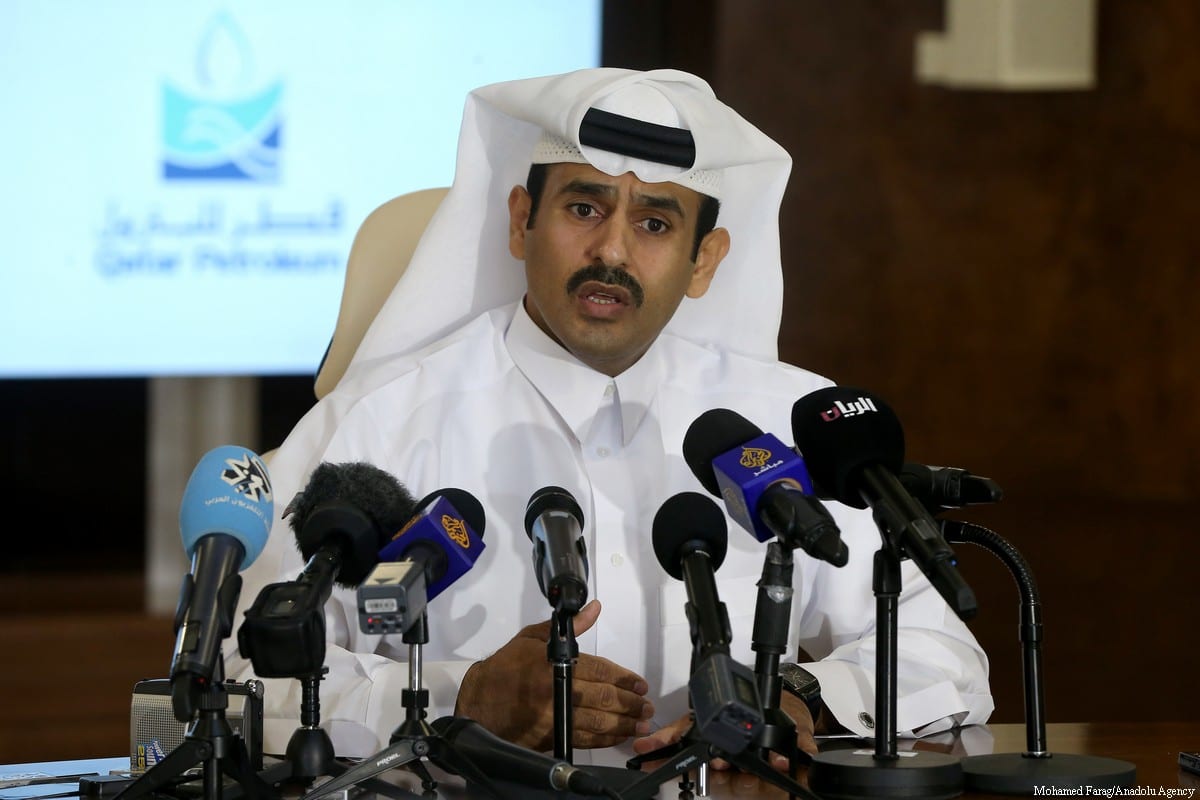 Qatar Petroleum (QP), the world's largest oil producer, announced Tuesday that it has raised its LNG capacity from 77 million to 100 million tons a year. Qatar Petroleum Chief Executive Officer Saad Sharida Al Kaabi told a news conference in Doha on 4 July, 2017 [Mohamed Farag/Anadolu Agency]