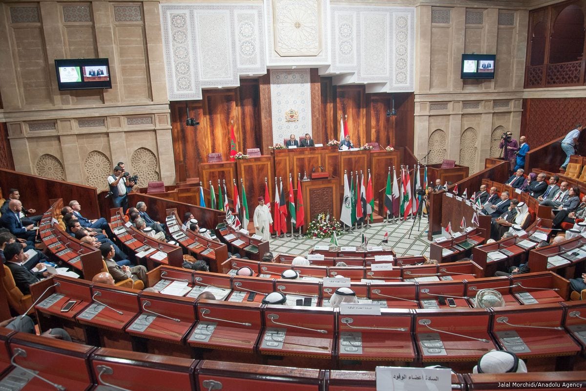 The Arab Inter-Parliamentary Union in session in Rabat, Morocco on 27 Jul 2017 [Jalal Morchidi/Anadolu Agency]