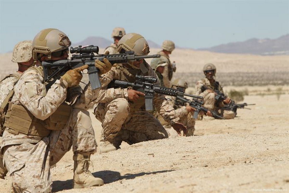 UAE soldiers seen during a training excercise with US troops [Thomas Mudd/Marines.mil]