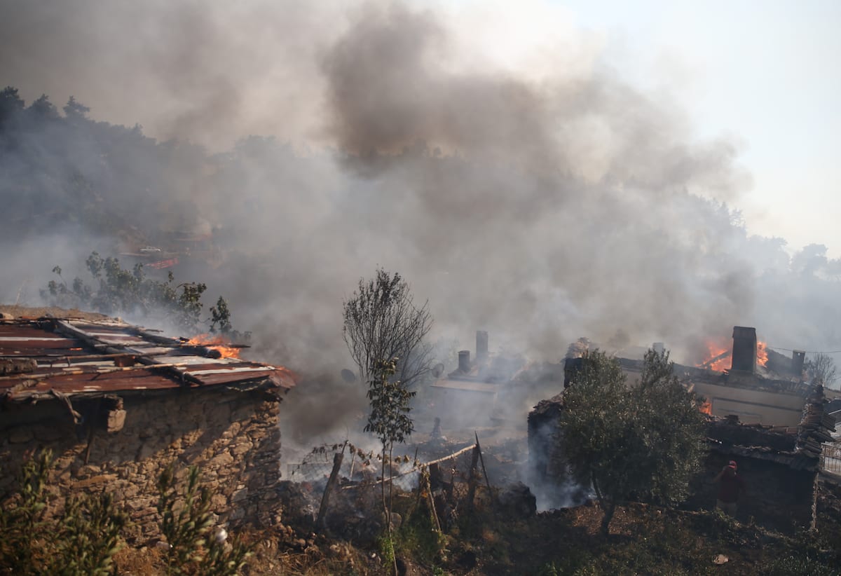 Fire in Abruk, Turkey Middle East Monitor