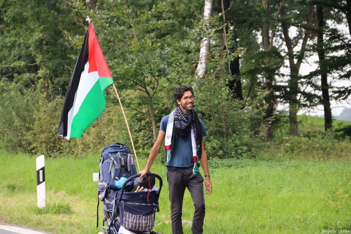 Swedish activist Benjamin Ladra begins #WalkToPalestine campaign [Benjamin Ladraa]