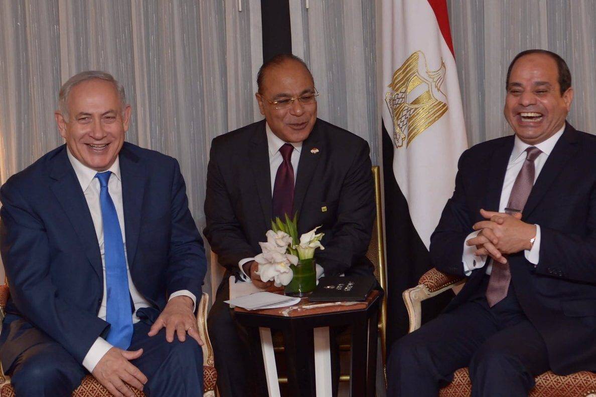 Sisi and Netanyahu meet in New York 18 September 2017 [thenewkhalij]