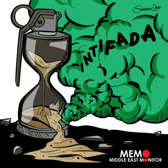 Intifada - Cartoon [Sarwar Ahmed/MiddleEastMonitor]
