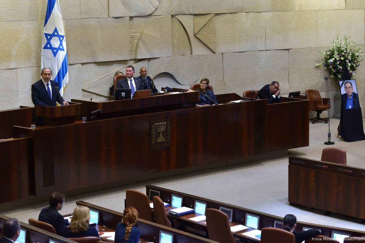 Israeli Prime Minster, Benjamin Netanyahu gives a speech during a Knesset session [Prime Minister of Israel/Flickr]