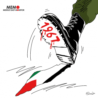 1967 Occupation, Naksa - Cartoon [Sarwar Ahmed/MiddleEastMonitor]