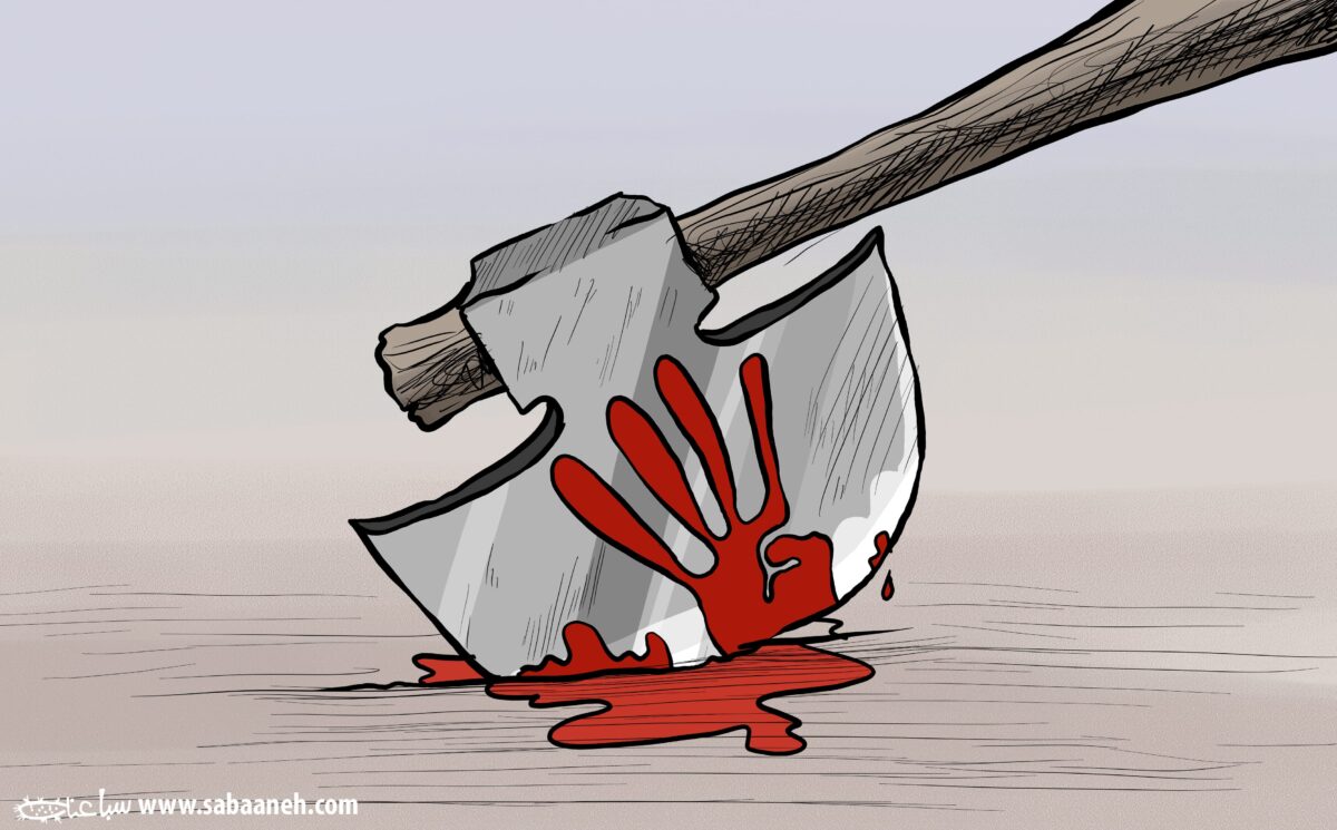 Rabaa Massacre - Cartoon [Sabaaneh/MiddleEastMonitor]