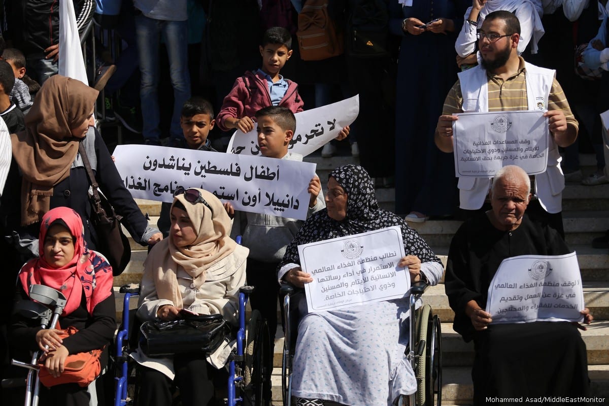 Gazans protest against WFP decision to stop food aid Middle East Monitor