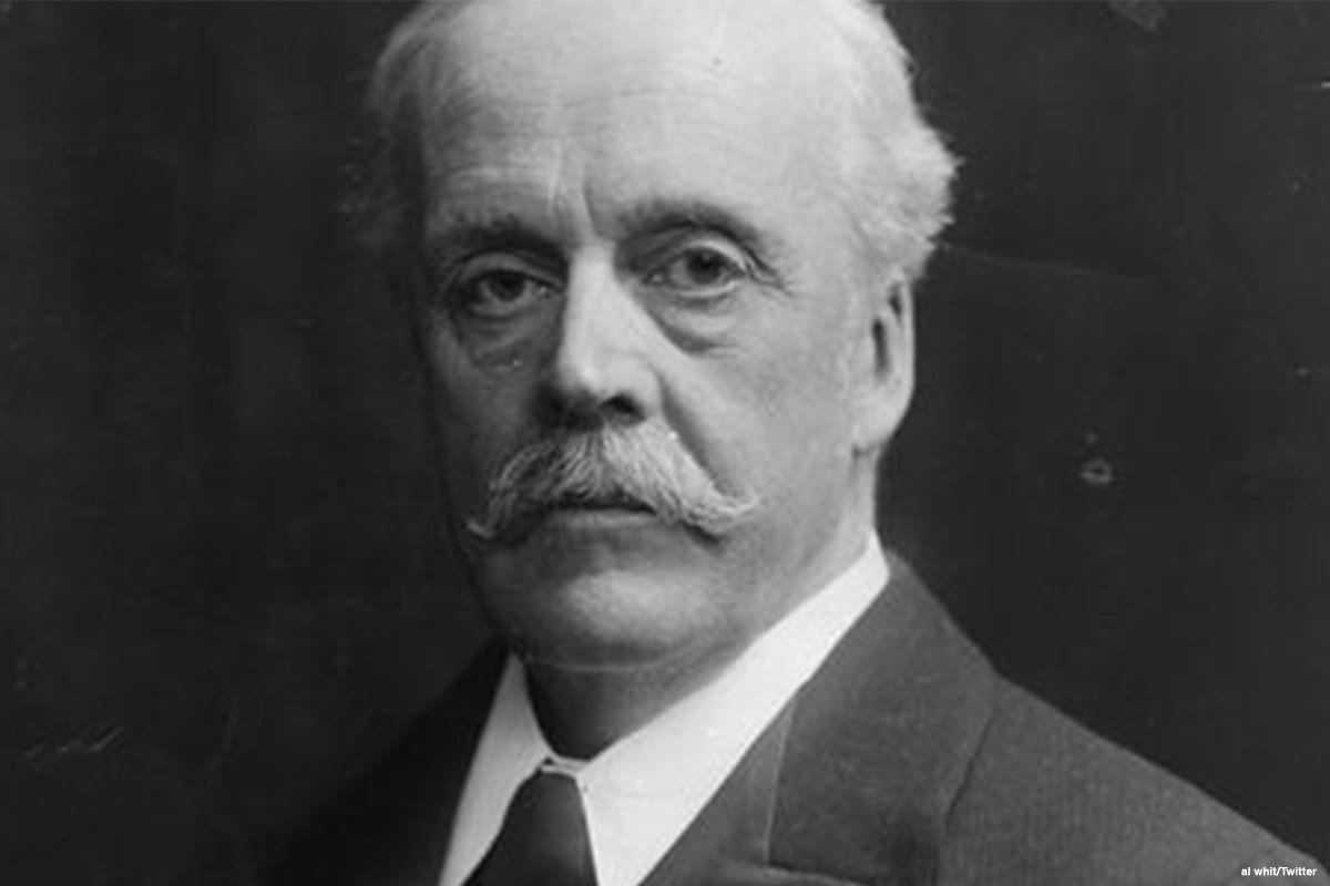 Lord Arthur James Balfour, former Prime Minister of the UK [al whit/Twitter]