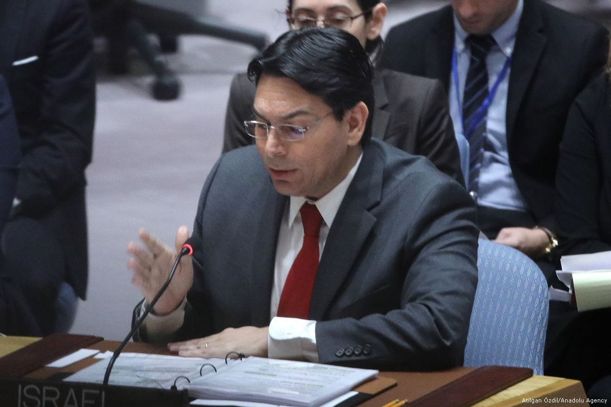 Israeli Ambassador to the UN, Danny Danon at the UN headquarters in New York, US on 20 February 2018 [Atılgan Özdil/Anadolu Agency]