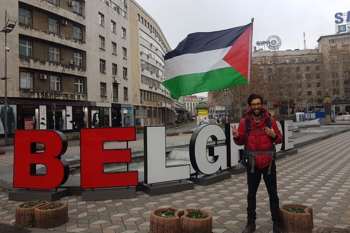 Swedish activist Benjamin Ladraa arrives in Belgrade, on February 4, 2018 [Facebook / Benjamin Ladraa]