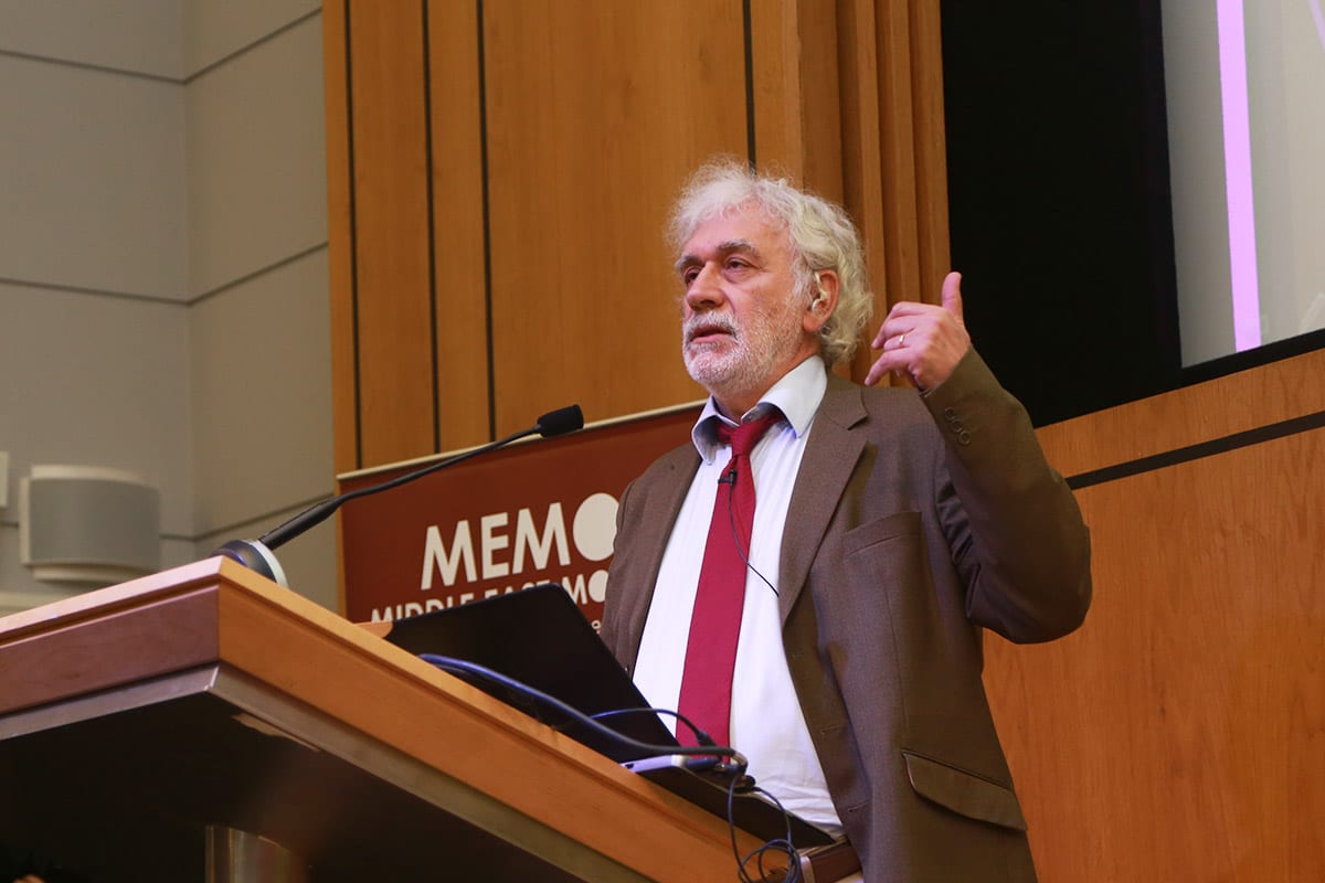 Pierre Conesa at MEMO's 'Saudi in Crisis' conference, on November 19, 2017 [Middle East Monitor]