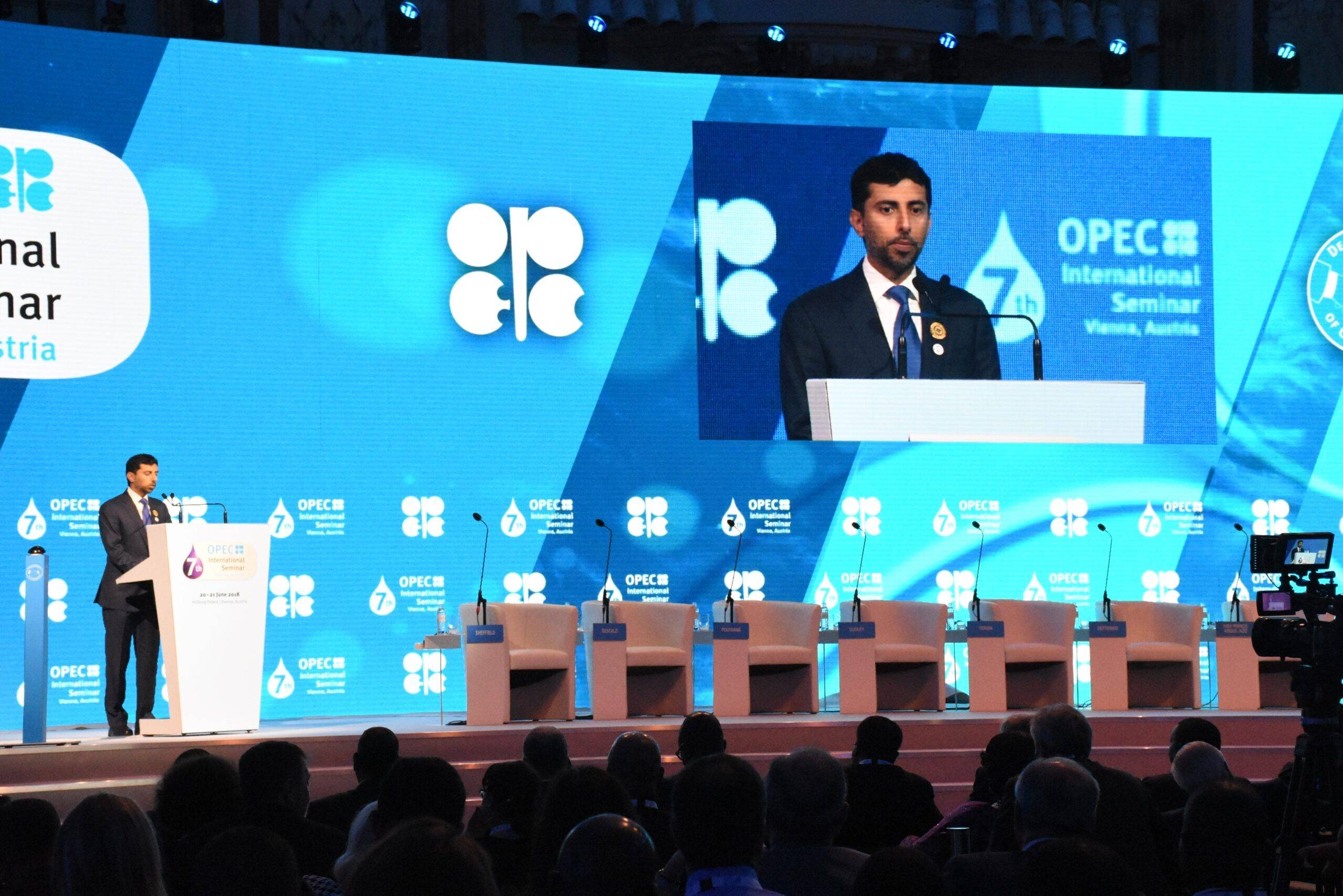 UAE Energy Minister, Suhail Mohammed Faraj Al Mazroui in Vienna, Austria on 20 June 2018 [Aşkın Kıyağan/Anadolu Agency]