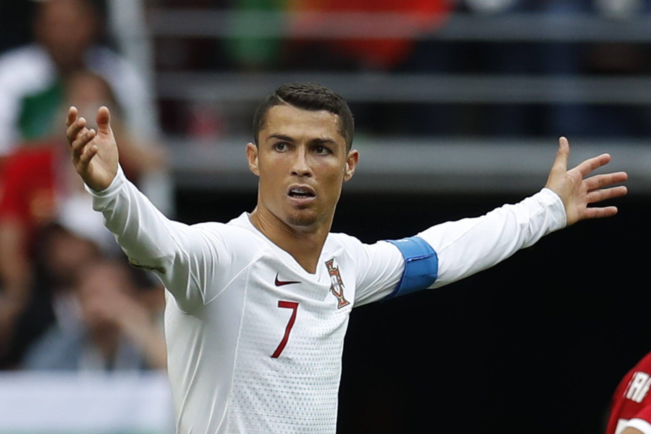 Portugal's Cristiano Ronaldo reacts during the 2018 FIFA World Cup in Moscow in Russia on 20 June 2018 [Sefa Karacan/Anadolu Agency]
