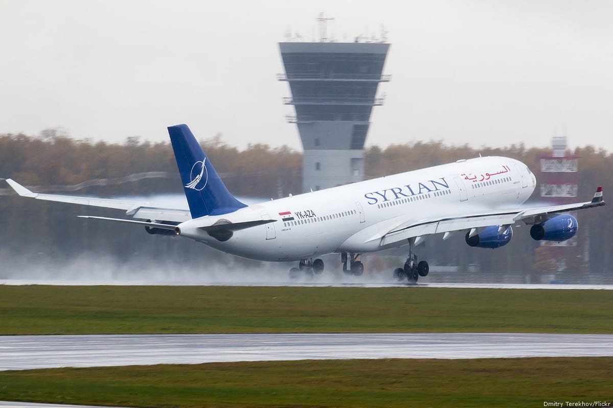 A Syrian Airlines plane seen during takeoff [Dmitry Terekhov/Flickr]