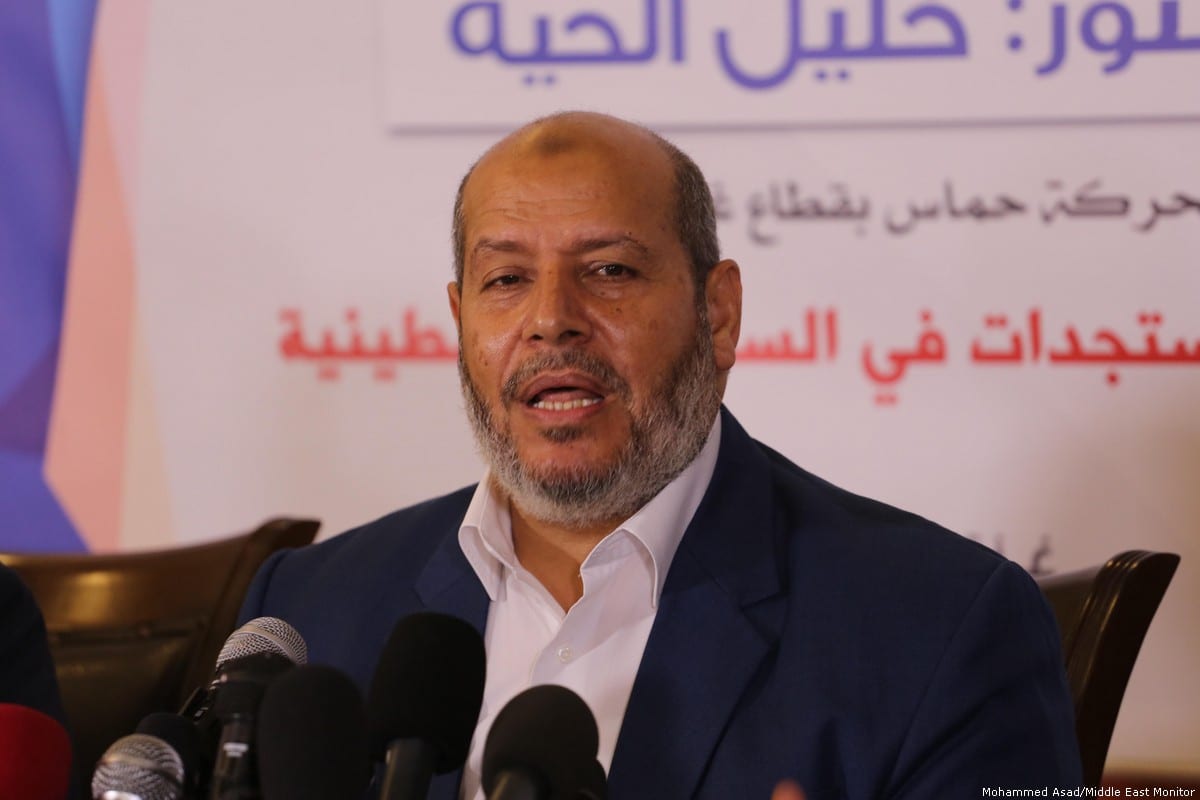 Deputy Hamas leader in Gaza Khalil Al-Hayya [Mohammed Asad/Middle East Monitor]