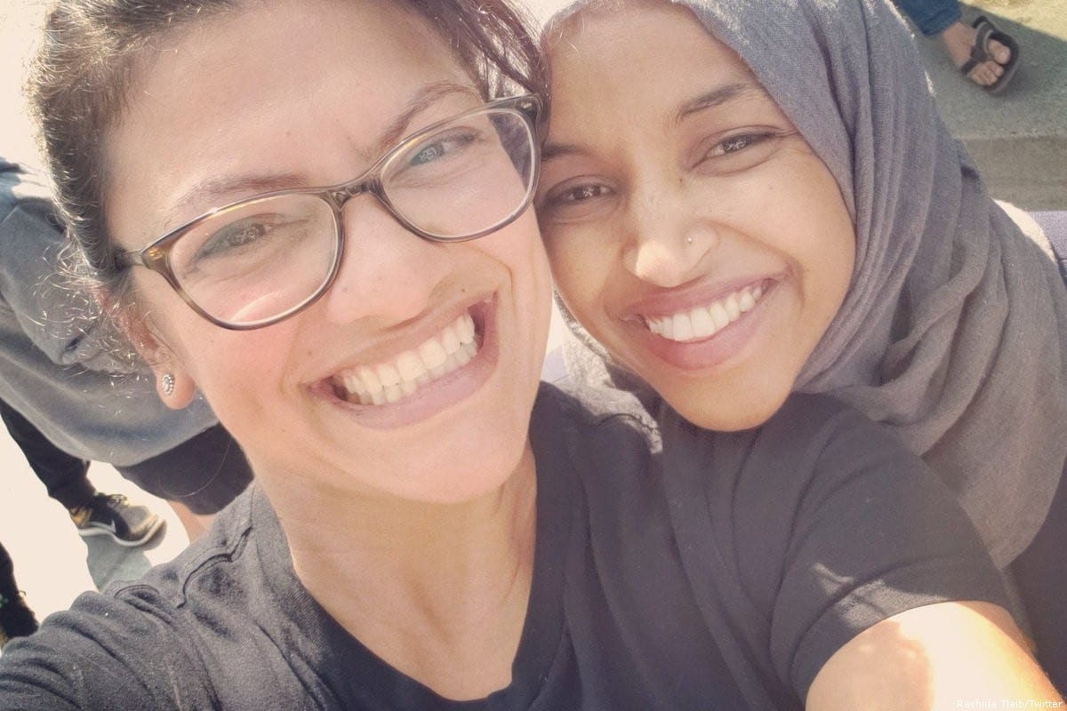 Palestinian-American Rashida Tlaib (L) and Somali-born American Ilhan Omar are set to become the first Muslims in Congress [Rashida Tlaib/Twitter]