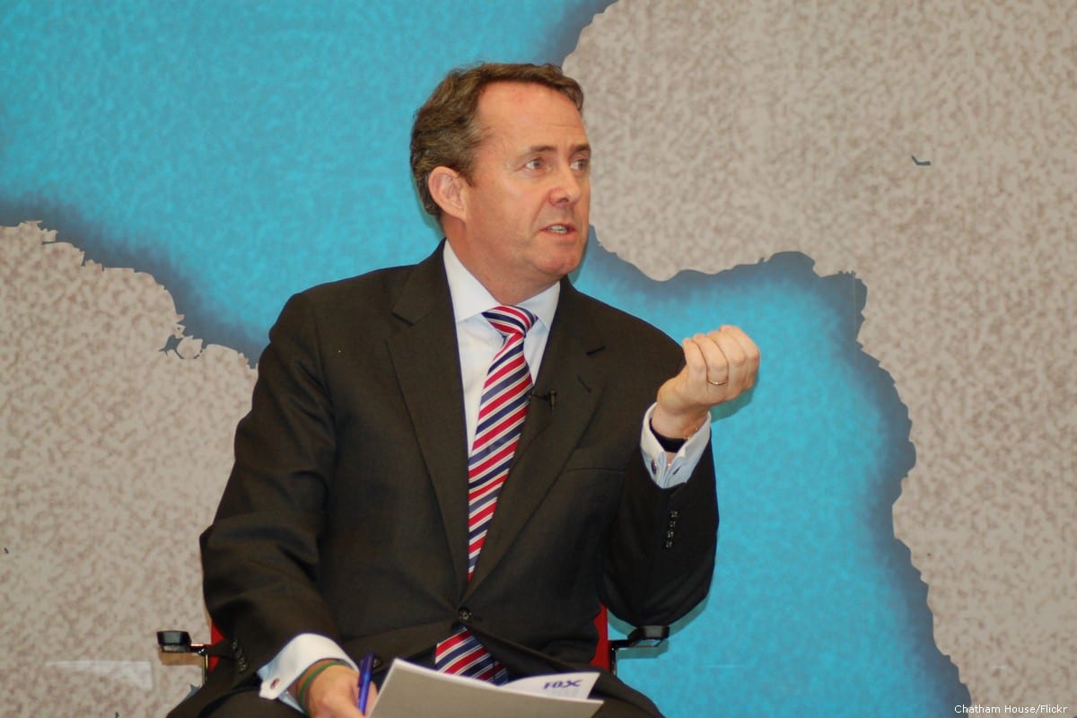 UK's International Trade Secretary Liam Fox on 29 March 2015 [Chatham House/Flickr]