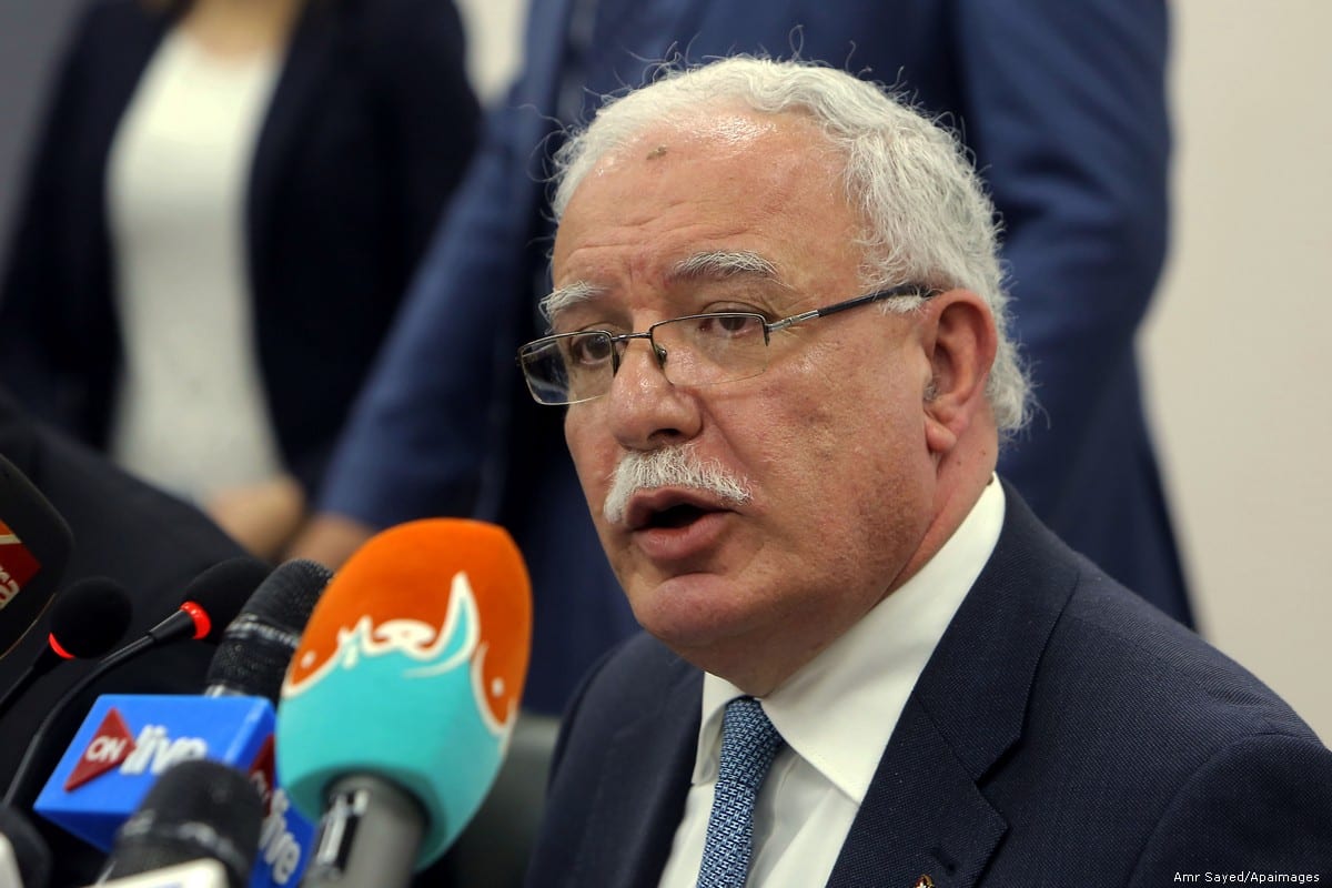 The Palestinian Authority (PA)’s Minister of Foreign Affairs Riyad Al-Malki in Cairo, Egypt 9 December 2017 [Amr Sayed/Apaimages]