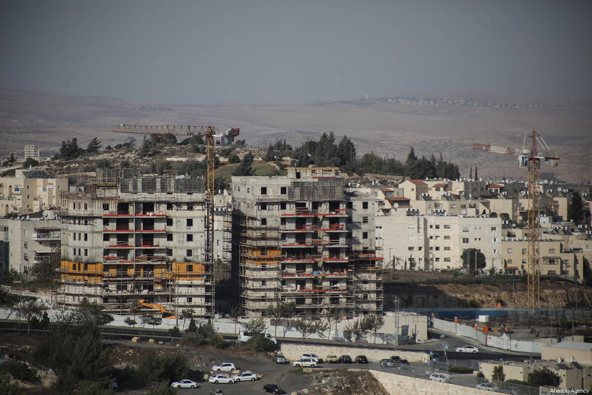 A view of construction works in a Jewish settlement in Jerusalem on 4 October 2018 [Mostafa Alkharouf/Anadolu Agency]