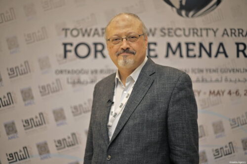 A file photo dated May 6, 2018 shows Prominent Saudi journalist Jamal Khashoggi in Istanbul, Turkey [Omar Shagaleh / Anadolu Agency]