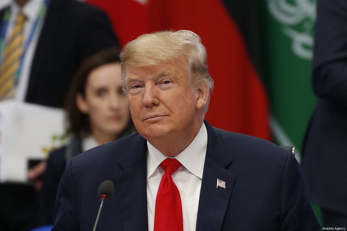 US President Donald Trump attends a special session entitled 'Fair And Sustainable Future' as part of G20 Leaders’ Summit in Buenos Aires, Argentina on 30 November, 2018 [Murat Kaynak/Anadolu Agency]