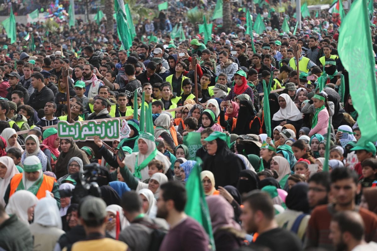 Hamas celebrate their 31st anniversary on 17 December 2018 [Mohammed Asad/Middle East Monitor]