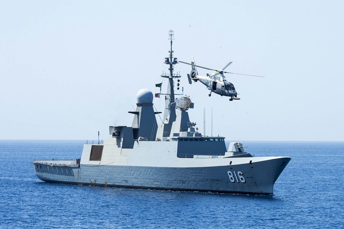 The Al-Dammam frigate of the Royal Saudi Navy, seen in the Gulf of Aden on 24 May 2014 [US Navy / Public Domain]